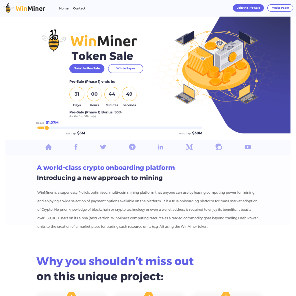 WinMiner (WMT) - ICO Rating and Overview | ICOmarks